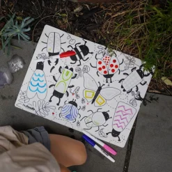 Hey Doodle Activities & Learning | Fidget & Sensory Toys>Silicone Sensory Mat - Busy Bugs (Large)