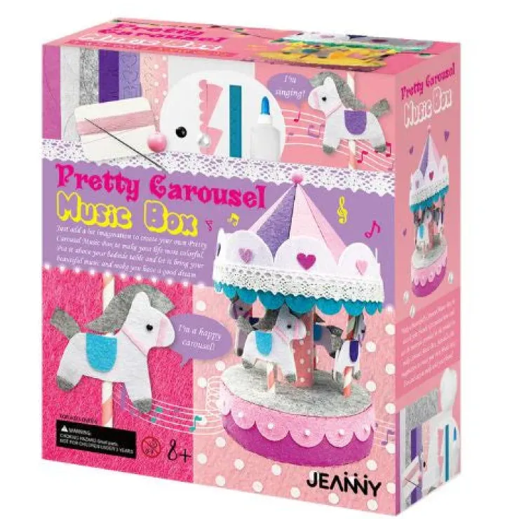 Jeanny Art Supplies | Make & Create>Craft - Pretty Carousel Music Box