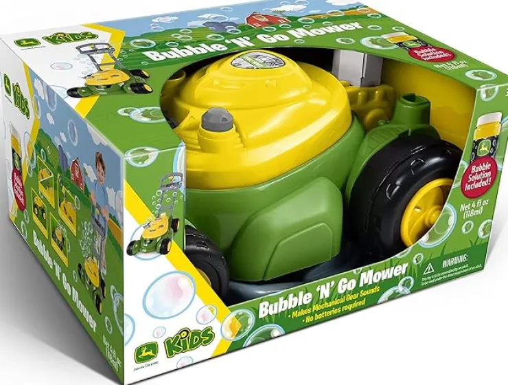 John Deere Push & Pull Toys | 3 Years+>Bubble & Go Mower