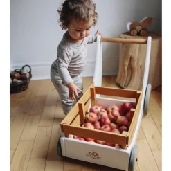 Kinderboard Trikes & Wagons | Wooden Toys>Kinderfeets Cargo Walker - White