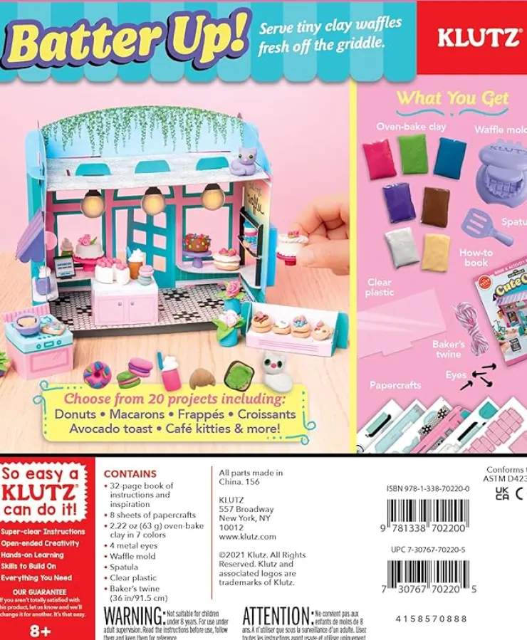 KLUTZ Make & Create | 8 Years+>Mini Clay World - Cute Cafe