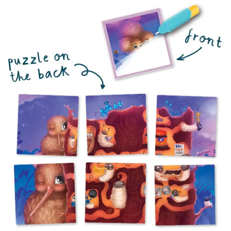 KUWI THE KIWI 3 Years+ | 4 Years+>Kuwi & Friends Magic Water Cards - Kuwi's Huhu Hunt