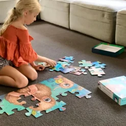 KUWI THE KIWI Jigsaw Puzzles | 5 Years+>Kuwi's Rowdy Crowd Floor Puzzle- 24 Large Pieces