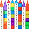Learn & Grow Reading & Writing | Building Sets>Rainbow Magnetic Tiles Toppers - Alphabet Upper Case Pack 40pc