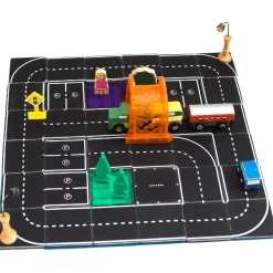 Learn & Grow Transport Toys | Building Sets>Rainbow Magnetic Tiles Toppers - Road Pack 40pc