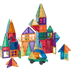 Learn & Grow Building Sets | Magnetic Tiles>Rainbow Magnetic Tiles Builders Pack 110pc