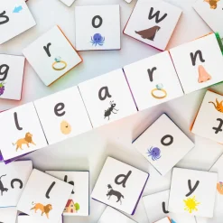 Learn & Grow Reading & Writing | Building Sets>Rainbow Magnetic Tiles Toppers - Alphabet Lower Case Pack 40pc