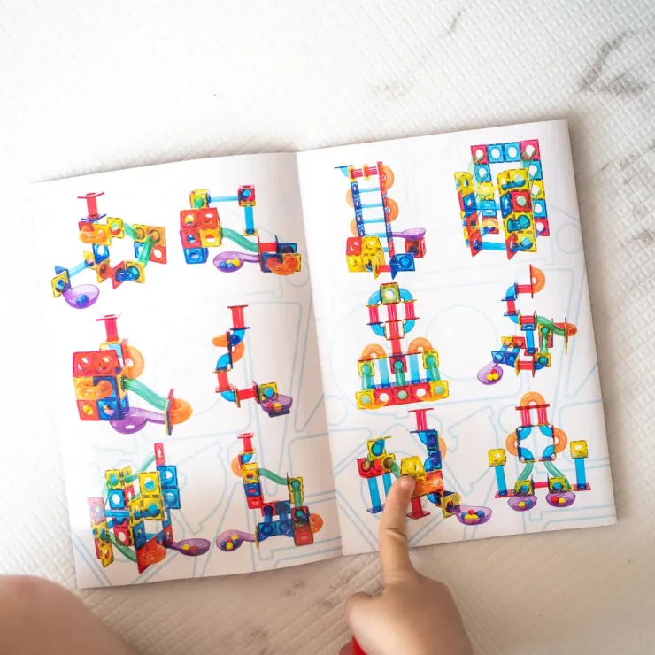 Learn & Grow Building Sets | Magnetic Tiles>Rainbow Magnetic Tiles Ball Run Pack 88pc