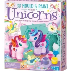4M Make & Create | 5 Years+>Mould & Paint Kit - Unicorn 3D
