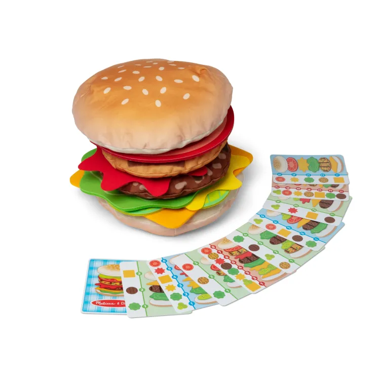 Melissa & Doug Pretend Play | Kitchen & Food>Burger Stacking Games