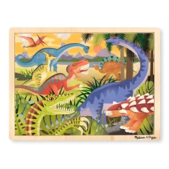 Melissa & Doug Wooden Toys | Jigsaw Puzzles>Dinosaur Jigsaw 24pc