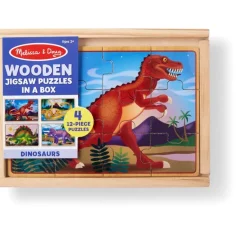 Melissa & Doug Wooden Toys | Jigsaw Puzzles>Dinosaurs Puzzles in a Box