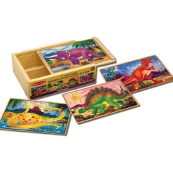 Melissa & Doug Wooden Toys | Jigsaw Puzzles>Dinosaurs Puzzles in a Box