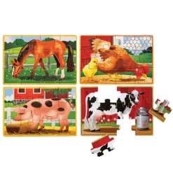 Melissa & Doug Wooden Toys | Jigsaw Puzzles>Farm Puzzles in a Box