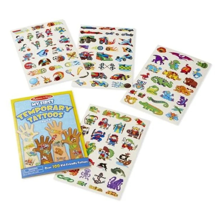 Melissa & Doug Temporary Tattoos | 3 Years+>My First Temporary Tattoos - Blue