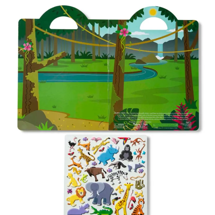 Melissa & Doug Stationary & Stickers | Books>Puffy Sticker Play Set - Safari