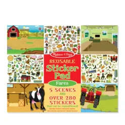Melissa & Doug Stationary & Stickers | 3 Years+>Reusable Sticker Pad - Farm