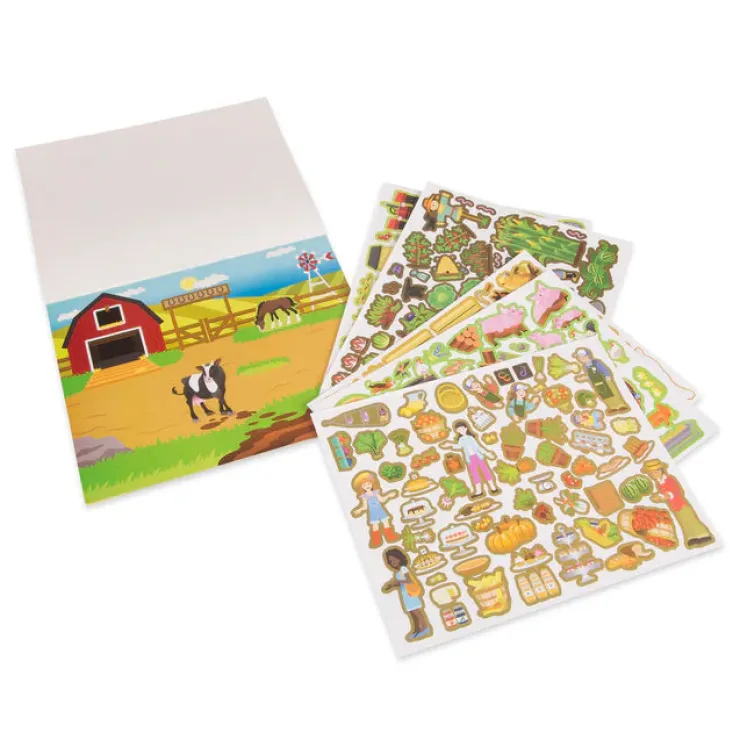 Melissa & Doug Stationary & Stickers | 3 Years+>Reusable Sticker Pad - Farm