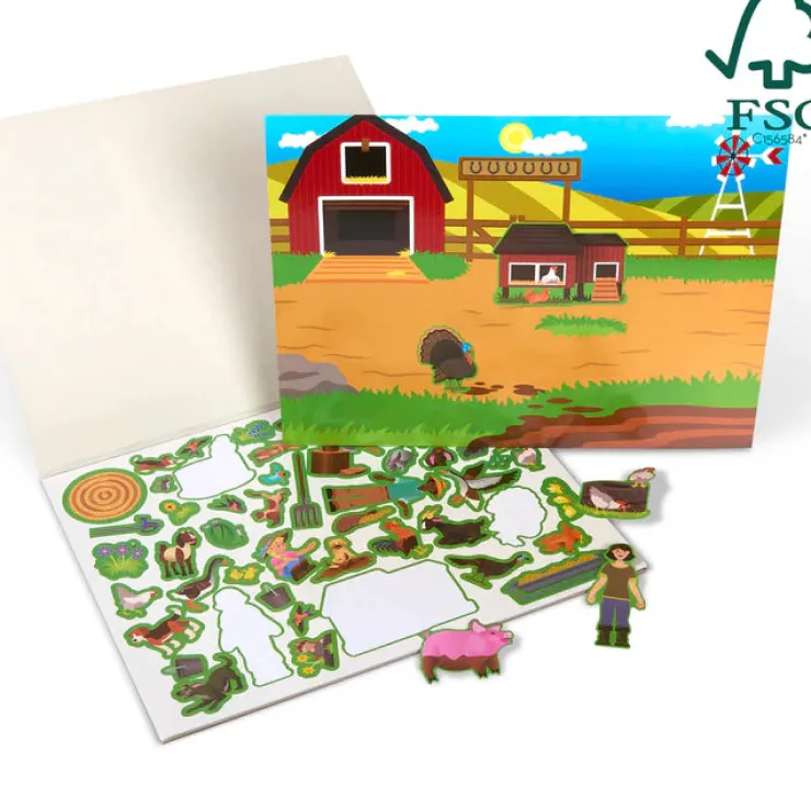 Melissa & Doug Stationary & Stickers | 3 Years+>Reusable Sticker Pad - Farm