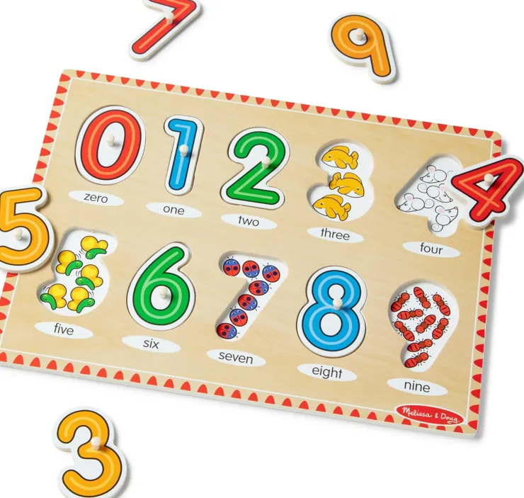 Melissa & Doug Wooden Toys | Early Development Toys>See-Inside Numbers Peg
