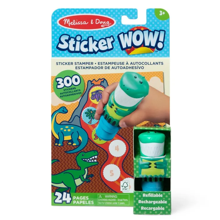 Melissa & Doug Stationary & Stickers | 3 Years+>Sticker WOW Activity Pad - Dinosaur