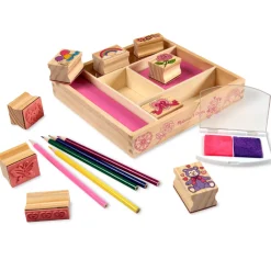 Melissa & Doug Wooden Toys | Stationary & Stickers>Wooden Stamp Set - Friendship