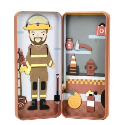 MIEREDU Jigsaw Puzzles | 3 Years+> Travel Magnetic Puzzle Box - Dream Big Series Firefighter