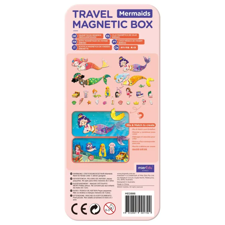 MIEREDU Jigsaw Puzzles | 3 Years+>Travel Magnetic Puzzle - Mermaids