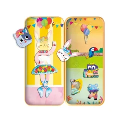 MIEREDU Jigsaw Puzzles | 3 Years+>Travel Magnetic Puzzle - Animal Music
