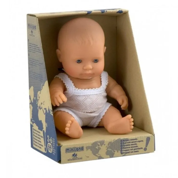 MINILAND Dolls | 12 Months+>Anatomically Correct Baby Doll 21cm Caucasian Boy