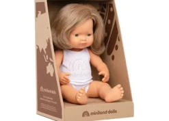 MINILAND Dolls | 12 Months+>Anatomically Correct Baby Doll 38cm Caucasian Girl Dark Blonde