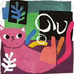 Mud Puppy Jigsaw Puzzles | 8 Years+>Mudpuppy Artsy Cats Puzzle Tin - Henri Catisse^