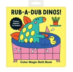 Mud Puppy Bath Toys | Books>Mudpuppy Magic Bath Book - Rub-A-Dub Dinos