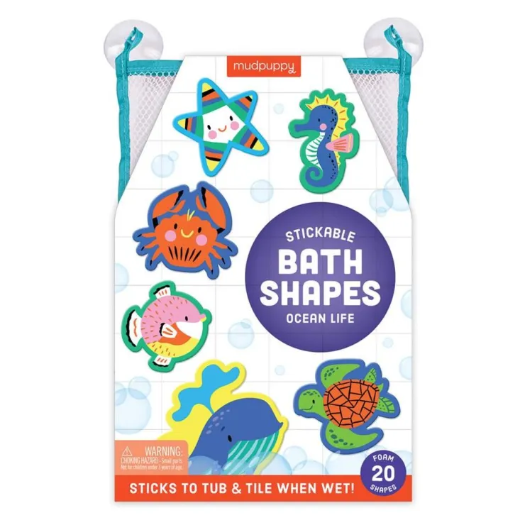 Mud Puppy Bath Toys | 3 Years+>Mudpuppy Ocean Life Stickable Foam Bath Shapes