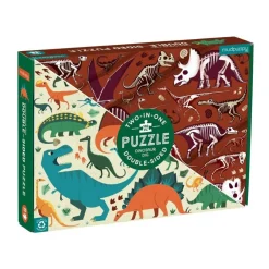 Mud Puppy Jigsaw Puzzles | 5 Years+>Mudpuppy 100pc Double Sided Puzzle - Dinosaur Dig