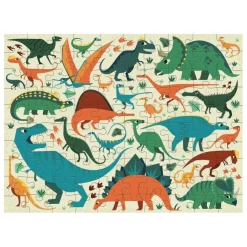 Mud Puppy Jigsaw Puzzles | 5 Years+>Mudpuppy 100pc Double Sided Puzzle - Dinosaur Dig