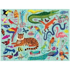 Mud Puppy Jigsaw Puzzles | 5 Years+>Mudpuppy 100pc Double Sided Puzzle - Animal Kingdom