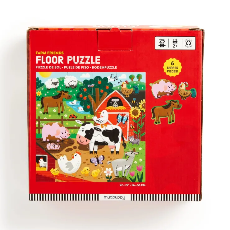 Mud Puppy Jigsaw Puzzles | 2 Years+>Mudpuppy 25pc Floor puzzle - Farm Friends