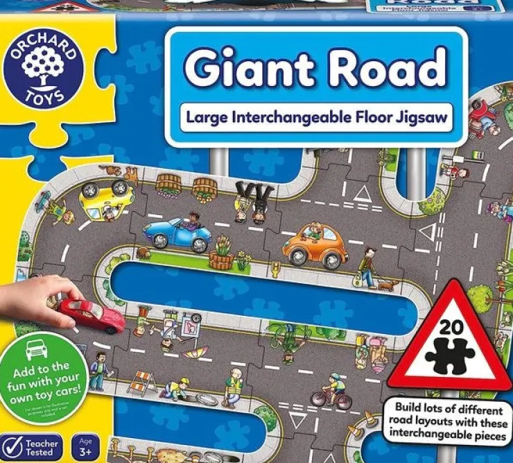 Orchard Toys Jigsaw Puzzles | 3 Years+>Giant Road Jigsaw 20 Pc