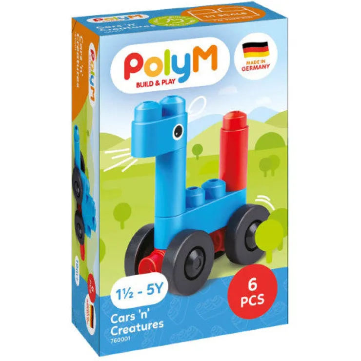 PolyM Building Blocks | 12 Months+>Cars 'n' Creatures