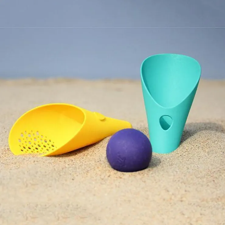QUUT Bath Toys | Beach Toys>Cuppi Shovel Sieve Ball - Ocean Blue