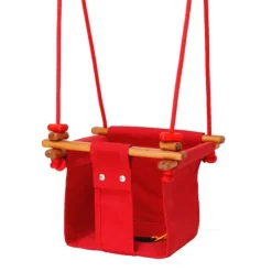 SolveJ Swings | Wooden Toys>Baby Toddler Swing - Pohutukawa Red