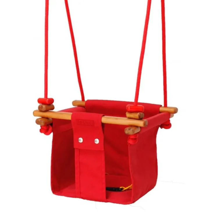 SolveJ Swings | Wooden Toys>Baby Toddler Swing - Pohutukawa Red
