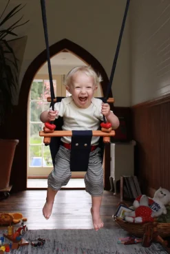 SolveJ Swings | Wooden Toys>Baby Toddler Swing - Midnight Blue