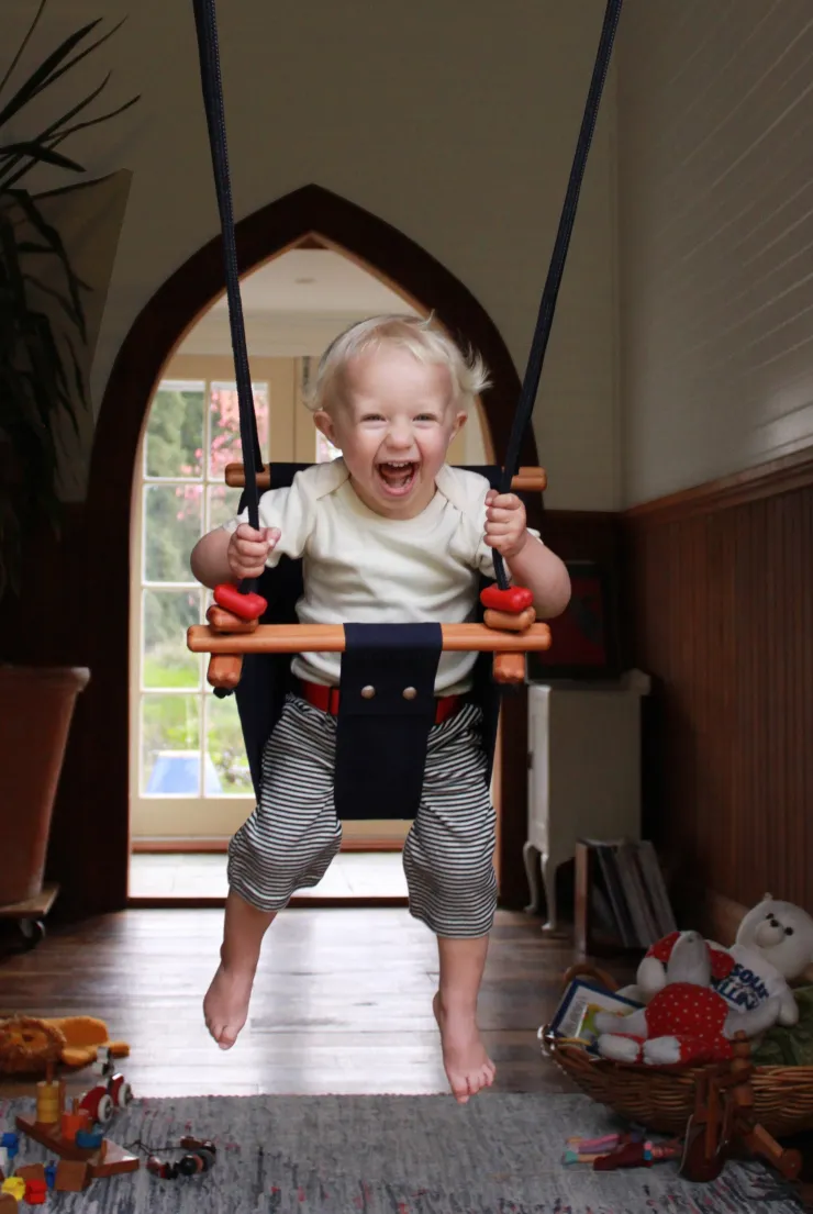 SolveJ Swings | Wooden Toys>Baby Toddler Swing - Midnight Blue