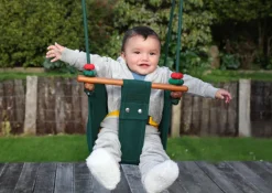 SolveJ Swings | Wooden Toys>Baby Toddler Swing - Forest Green
