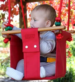 SolveJ Swings | Wooden Toys>Baby Toddler Swing - Pohutukawa Red