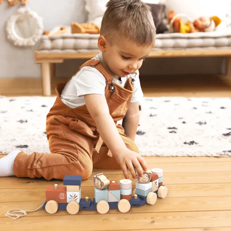 Speedy Monkey Wooden Toys | Trains & Train Sets>Stacking Train