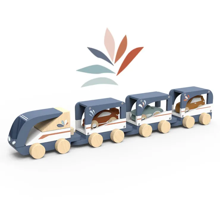 Speedy Monkey Wooden Toys | Trains & Train Sets>Train Vehicle Carrier