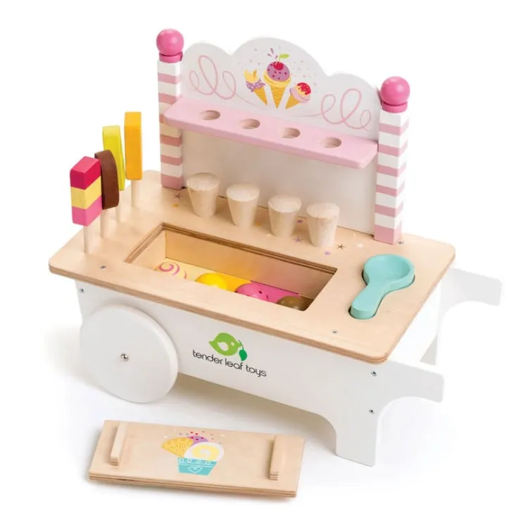 Tender Leaf Pretend Play | Kitchen & Food>Push Along Ice Cream Cart